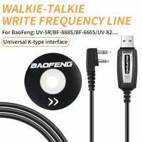 USB-кабель для программирования с CD для Baofeng UV-5R 82 888S UV-S9PLUS 16 17 21 Pro Quansheng UV-13 5R Plus Walkie Talkie Radio, Black