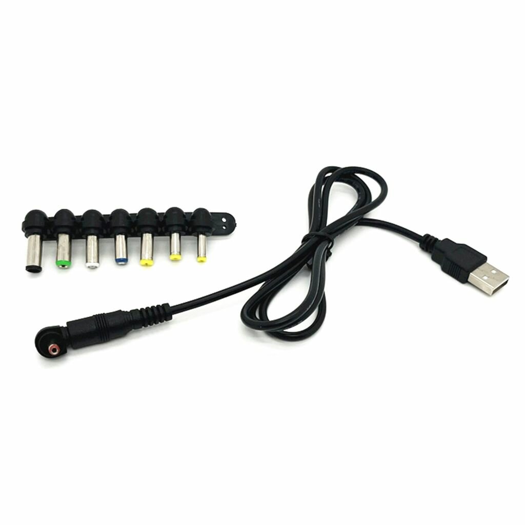 8 частей многофункционального адаптера питания USB-кабеля 5.5*2.1