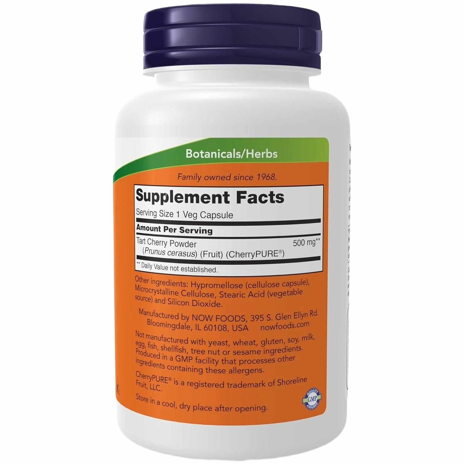Картинки Концентрат NOW Foods Tart Cherry, вишня Монморанси, антиоксиданты, для суставов и сердца, 500мг, 90 капсул