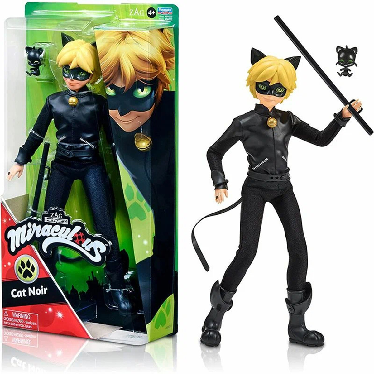 Playmates Toys Zag Heroez Miraculous Cat Noir Fashion Doll / Модная кукла с чудотворная персонажем и аксессуарами