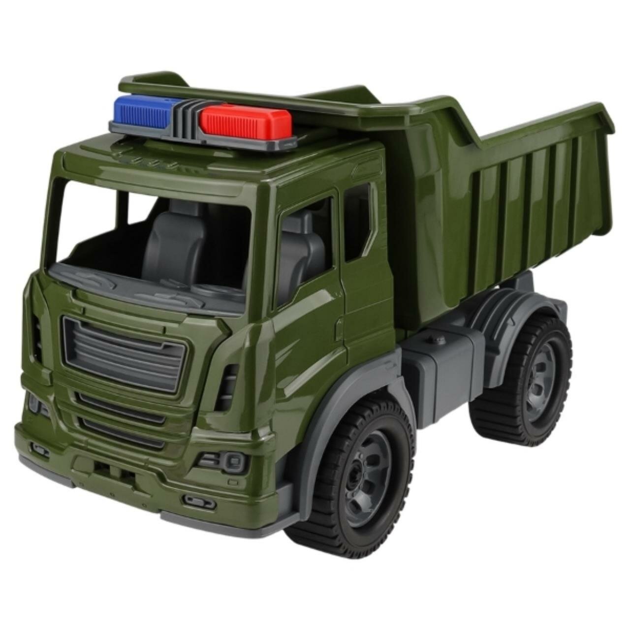 Машинка Самосвал "Мирослав" Военный с мигалками 41 см, в п 21x38,6x21,9 см