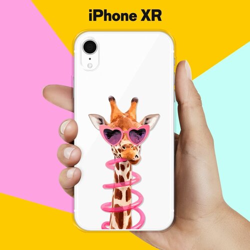 Силиконовый чехол Жираф на Apple iPhone Xr матовый силиконовый чехол окрас жирафа графика на apple iphone xr 10r айфон икс р