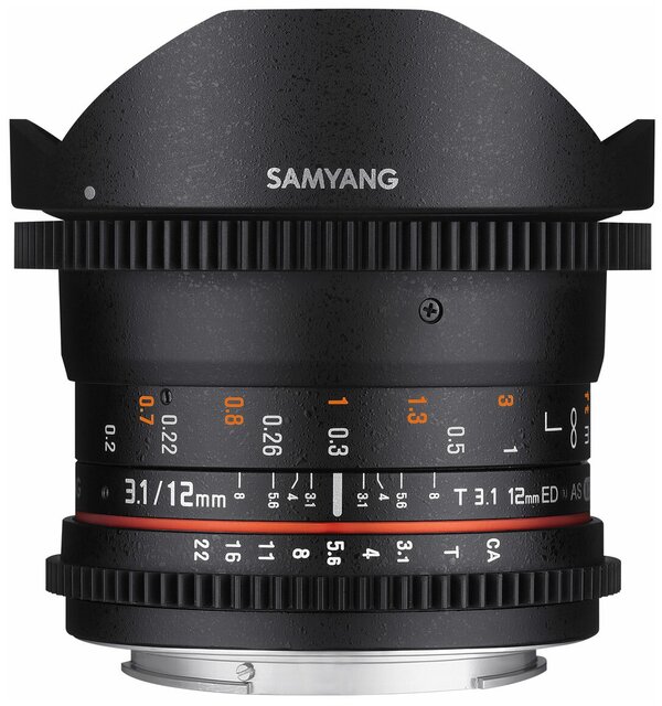Samyang 12mm T3.1 ED AS NCS Fish-eye VDSLR Canon EF