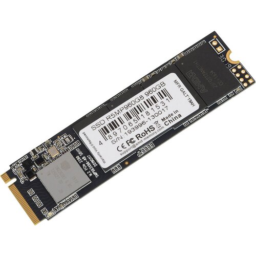 Накопитель SSD AMD PCIe 3.0 x4 960GB R5MP960G8 Radeon M.2 2280 ssd накопитель amd radeon 960gb m 2 2280 pci e r5mp960g8