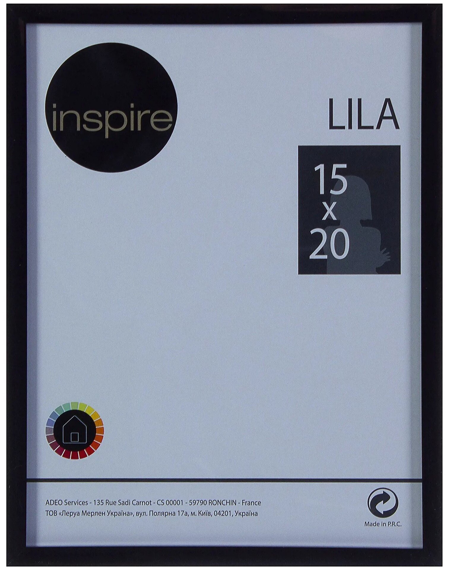 Рамка Inspire Lila 15х20 см цвет чёрный