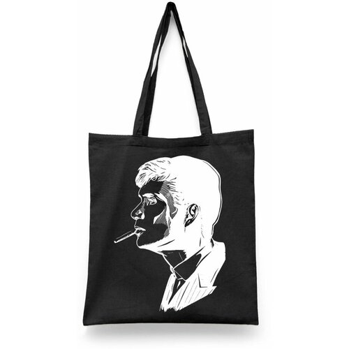 фото Сумка-шоппер унисекс каждому своё "острые козырьки/peaky blinders" черная