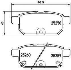 Дисковые тормозные колодки задние Textar 2525801 для Suzuki (4 шт.)