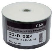 Диск для записи, CD-R 80 52x Bulk/50 (CMC) 700 МБ
