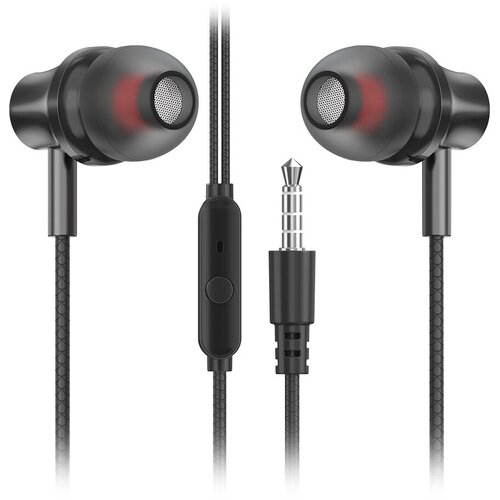 Внутриканальная гарнитура Smartbuy M100 металлич корпус микрофон пульт пакет SBH-021 черная 14200₽