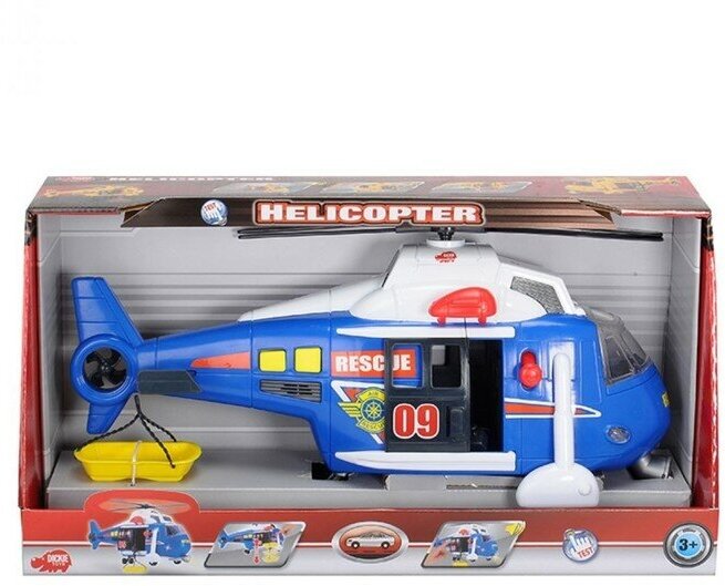 Вертолет Dickie Toys Спасательная служба с лебедкой, звуковыми и световыми эффектами, 32 см (3308356) - фото №16