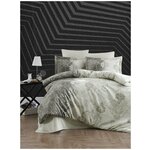 Комплект постельного белья DO&CO Сатин DELUX LONA 1,5 спальный цвет хаки - изображение