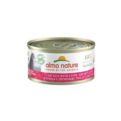 Almo Nature консервы Консервы для Кошек с Курицей и Печенью (HFC - Natural - Natural Chicken and Liver) 9413H | HFC 0,07 кг 24181 (26 шт)