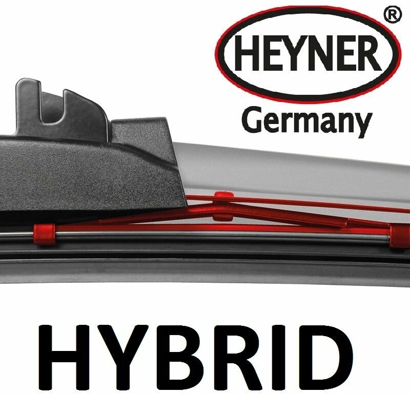 Комплект щёток стеклоочистителя HEYNER HYBRID 2  50 и 50 ( 500 + 500 ) + адаптер B1 ( Крючок-HOOK) 2 