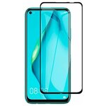 Стекло 3D Huawei P40 Lite E черное - изображение