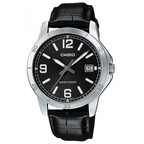 Наручные часы CASIO Collection MTP-V004L-1B2, черный, коричневый наручные часы casio collection mtp v004l 1b2 коричневый бежевый