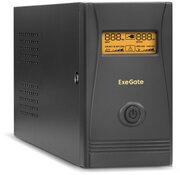 ИБП ExeGate Power Smart ULB-850. LCD. AVR.2SH <850VA/480W, LCD, AVR, 2*Schuko, Black> EP285479RUS
