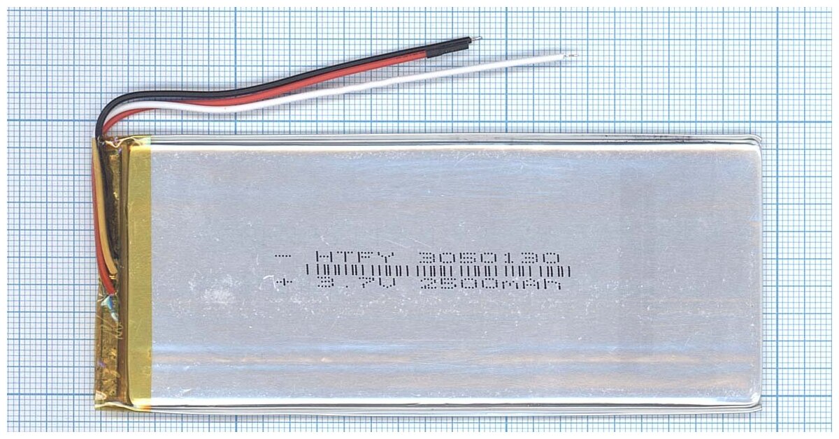 Аккумулятор Li-Pol (батарея) 3*50*130мм 3pin 3.7V/2500mAh