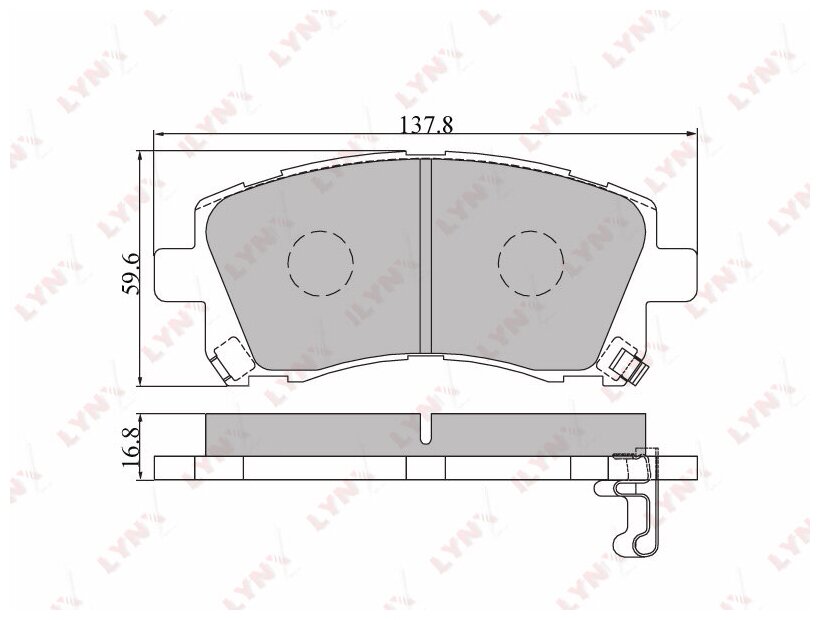 Колодки тормозные дисковые перед LYNXauto BD-7104