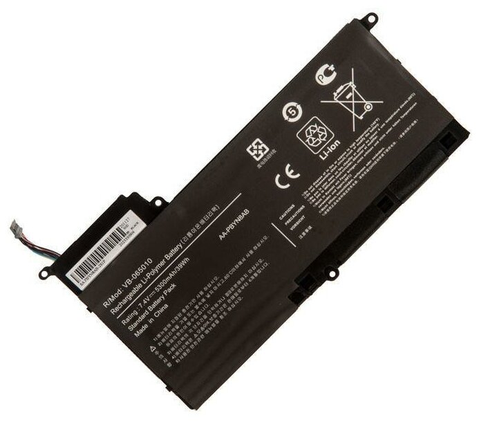 Аккумулятор (батарея) ZeepDeep (AA-PBYN8AB) для ноутбука Samsung 530U4B, NP530U4B 7.4V 5300mAh