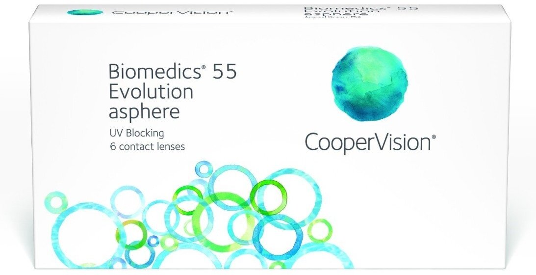 Контактные линзы CooperVision Biomedics 55 Evolution Asphere UV 6 шт.
