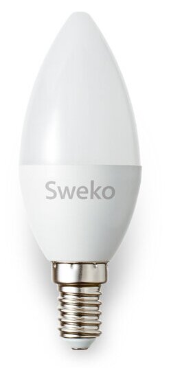 Лампа светодиодная формы свеча матовая LED С35 7Вт Е14 3000К 42LED Sweko 38460 Теплый свет