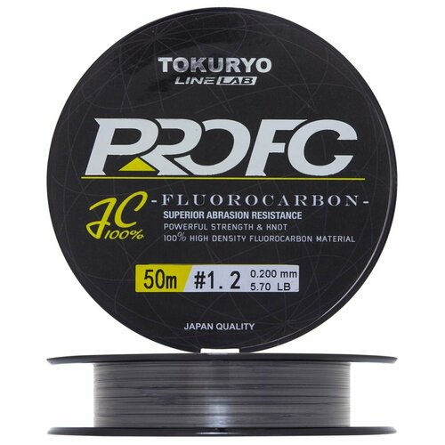 флюрокарбоновая леска для рыбалки tokuryo fluorocarbon pro fc 18 50м clear сделано в японии Леска флюорокарбон для рыбалки Tokuryo Fluorocarbon Pro FC #1,2 50м (clear) / Сделано в Японии