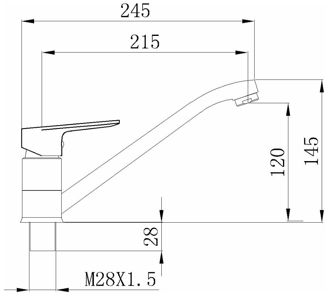 SL131-004F-25 Смеситель для кухни ø35 - фотография № 4