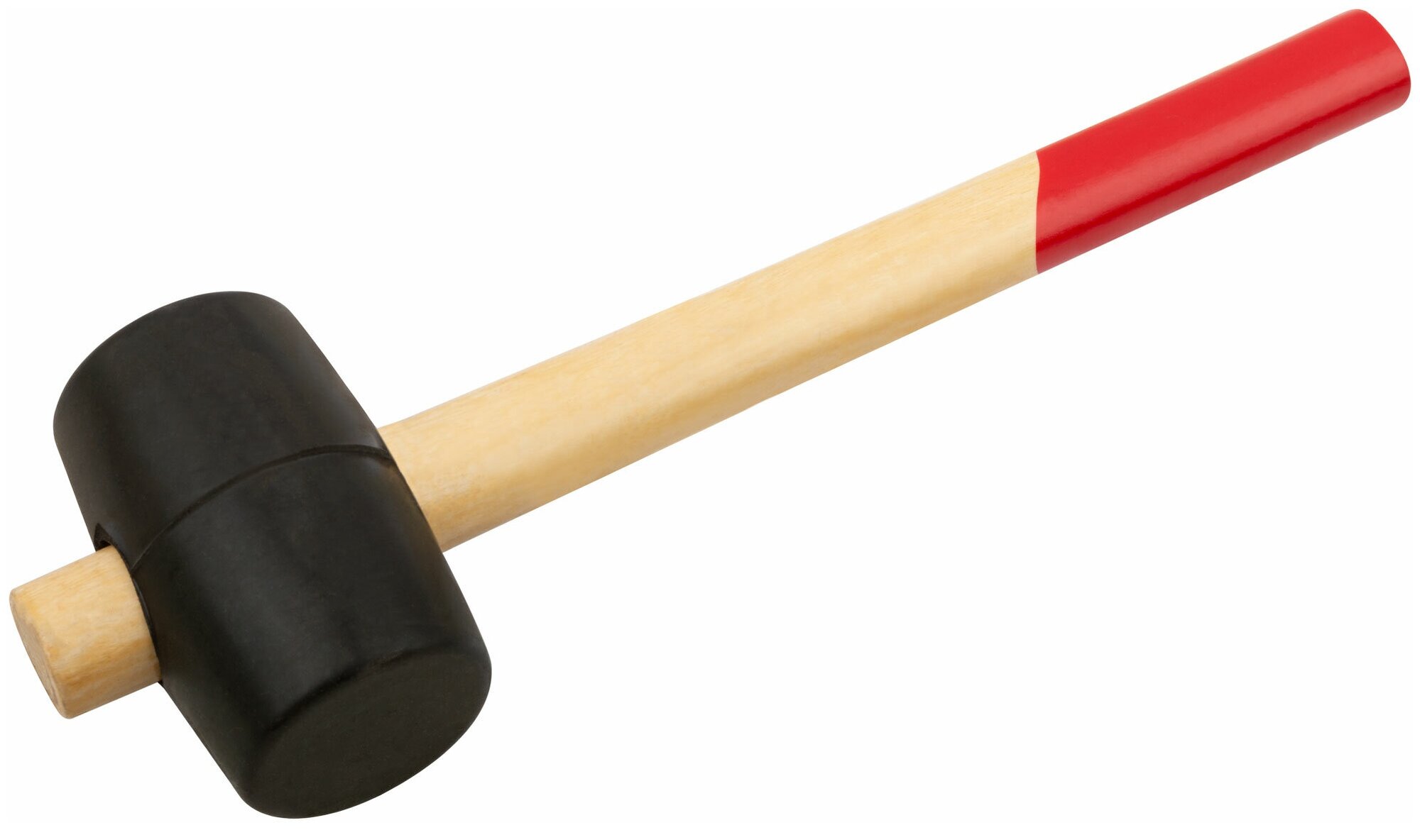 Киянка 45 мм, резиновая черная, ручка деревянная