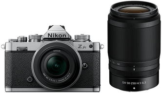 Фотоаппарат Nikon Z fc Kit Nikkor Z DX 16-50mm f/3.5-6.3 VR + Nikkor Z DX 50-250mm f/4.5-6.3 VR, серебристый