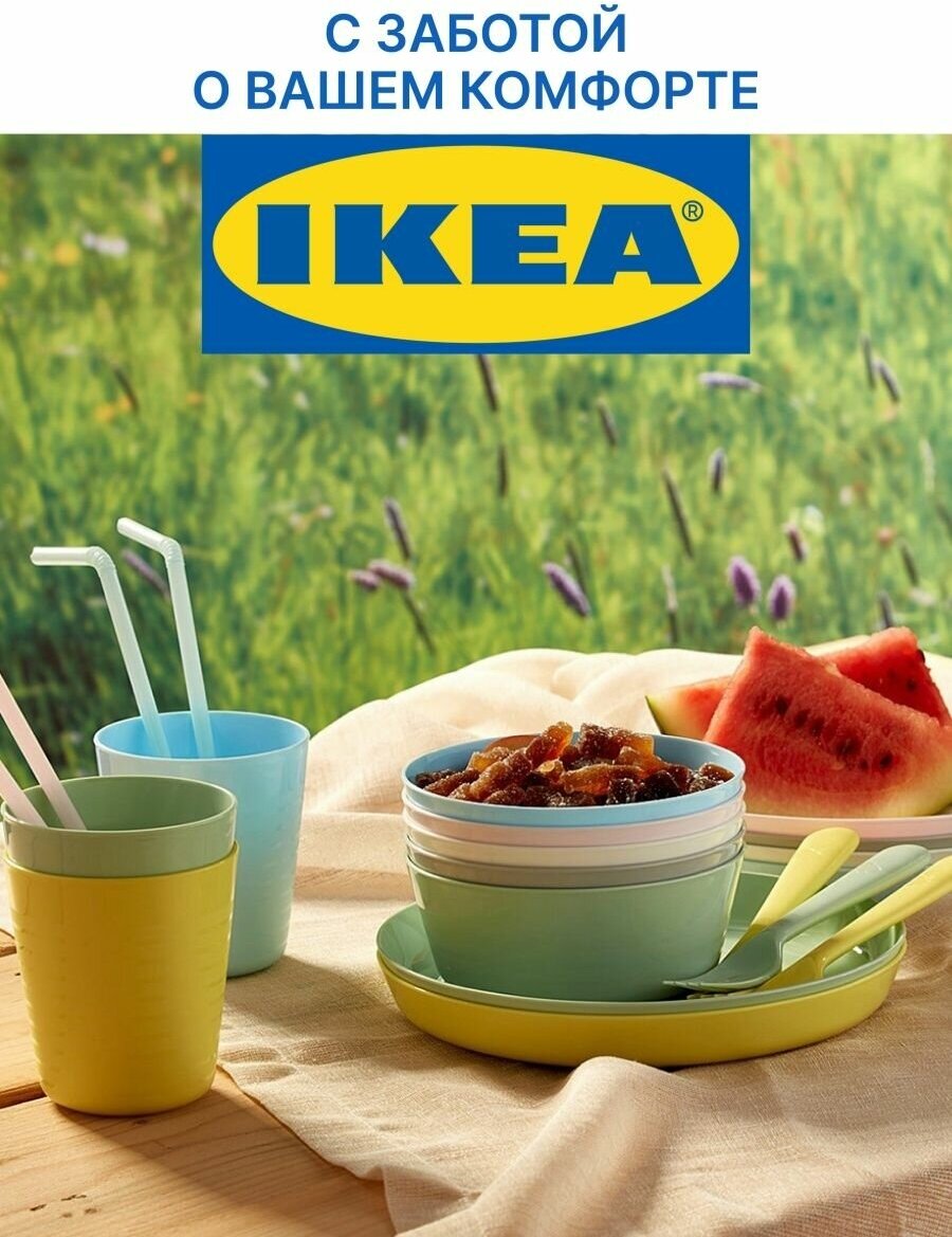 Посуда детская IKEA KALAS, тарелки 6 штук, разноцветный - фотография № 4
