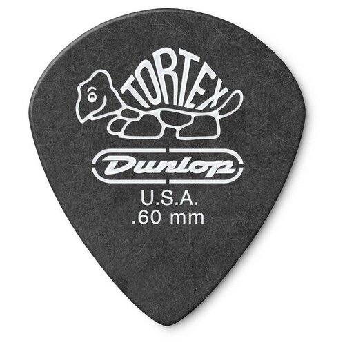 Медиатор DUNLOP 482P.60 Tortex Pitch Black Jazz III 9020r медиаторы на палец 12шт большие пестрые dunlop