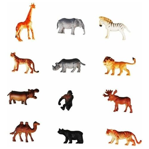 Набор фигурок 1TOY В мире животных Животные 12 шт набор фигурок зверополис zootropolis 12 шт