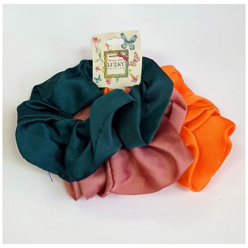 фото Резинки lukky fashion, 3 штуки, цвет: лиловый, оранжевый, зеленый