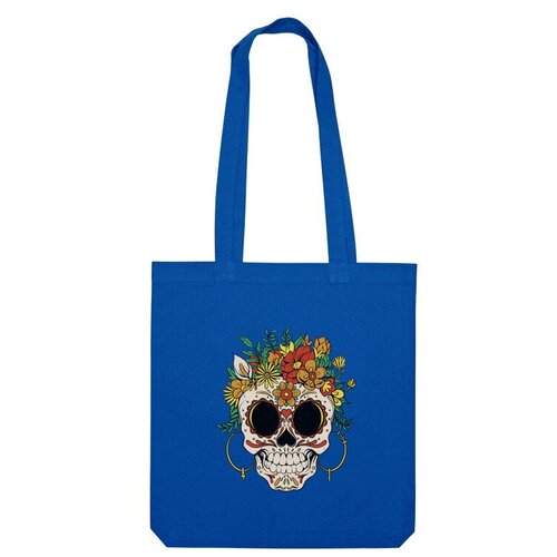 Сумка шоппер Us Basic, синий детская футболка сахарный череп мексика sugar skull mexico 128 красный