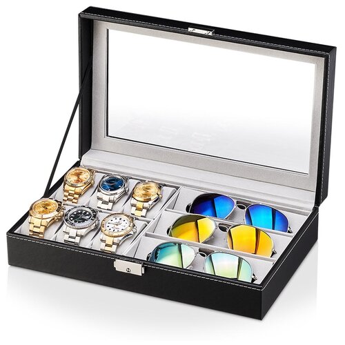 фото Шкатулка для часов и очков из экокожи l11 leader