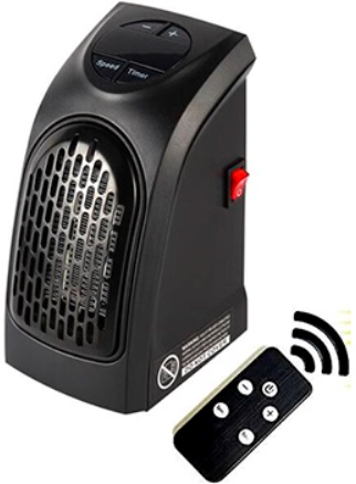 Портативный мини электрообогреватель Handy Heater 400W с пультом TV-299-P (Черный) - фотография № 1