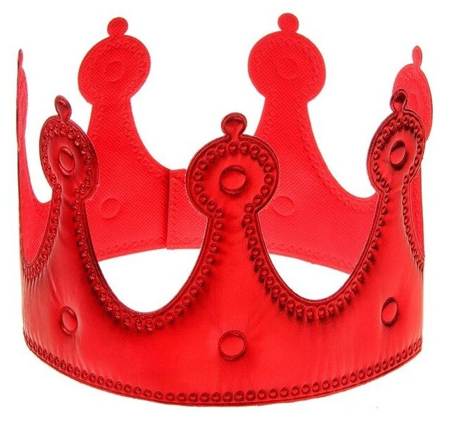Корона на липучке Страна Карнавалия Корона "Принцесса", красная, полиэстер, в пакете