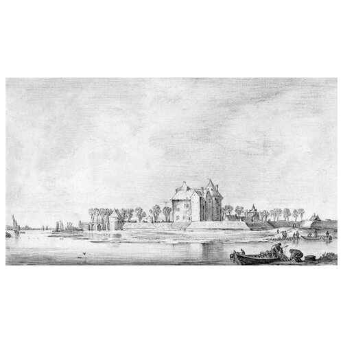 Репродукция на холсте Вид замка Лувестейн Кейп Альберт 71см. x 40см.