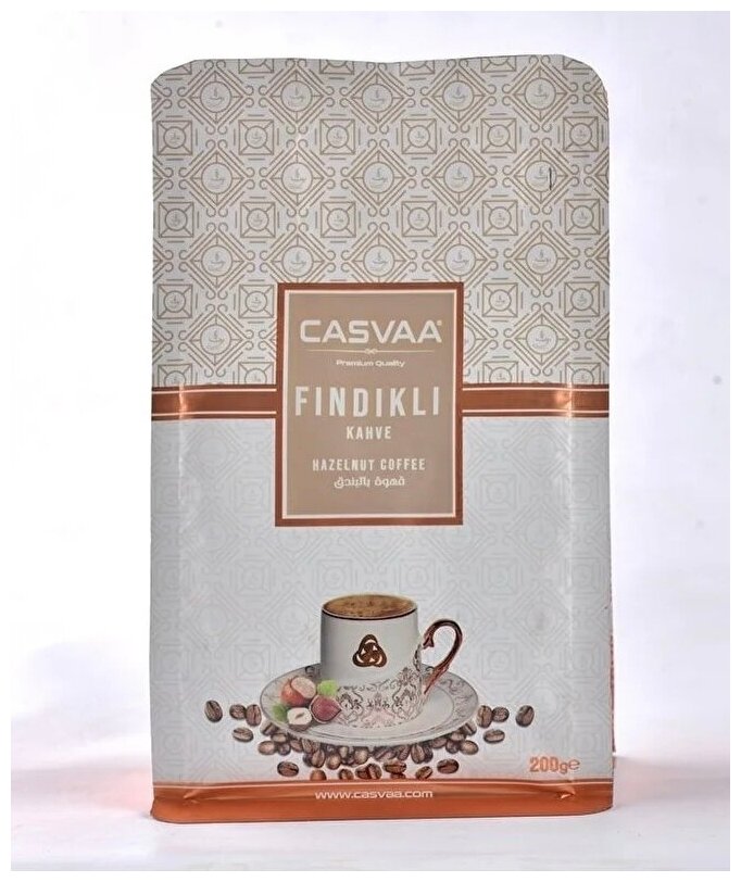 Кофе с фундуком, кофе молотый, Casvaa, Findikli Kahve, 200 грамм - фотография № 4