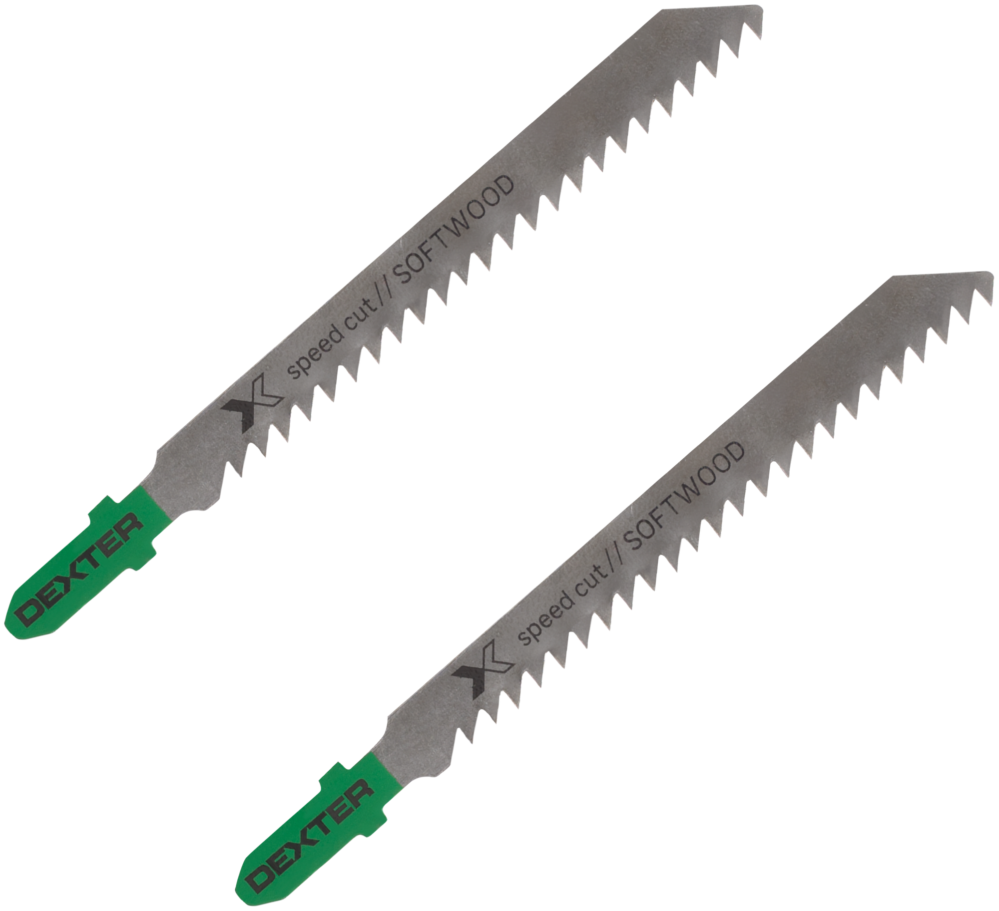 фото Пилка для электролобзика по дереву Dexter T101D быстрый рез 76 мм, 2 шт.