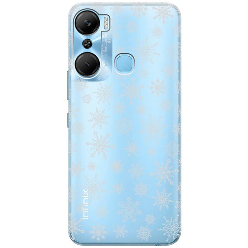 Силиконовый чехол с принтом Fairy Snowflakes для Infinix Hot 12 Pro / Инфиникс Хот 12 Про силиконовый чехол на infinix hot 12 pro инфиникс хот 12 про с 3d принтом gzhel прозрачный