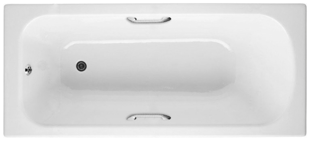 Ванна чугунная Jacob Delafon Catherine 170x75 с антискольжением и отверстиями для ручек