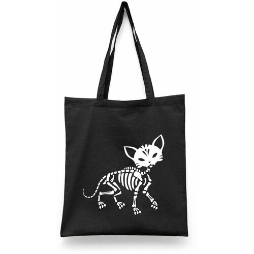 фото Сумка-шоппер унисекс каждому своё "хеллоуин/halloween/тыква" черная