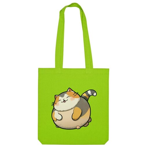 Сумка шоппер Us Basic, зеленый сумка довольный толстый кот бежевый