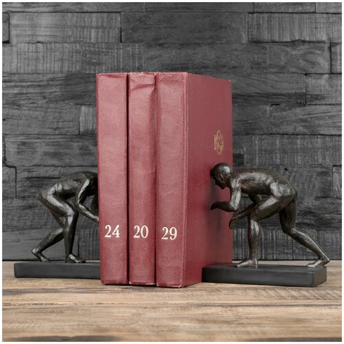 Набор из 2-х держателей для книг Bookend Wrestling Men