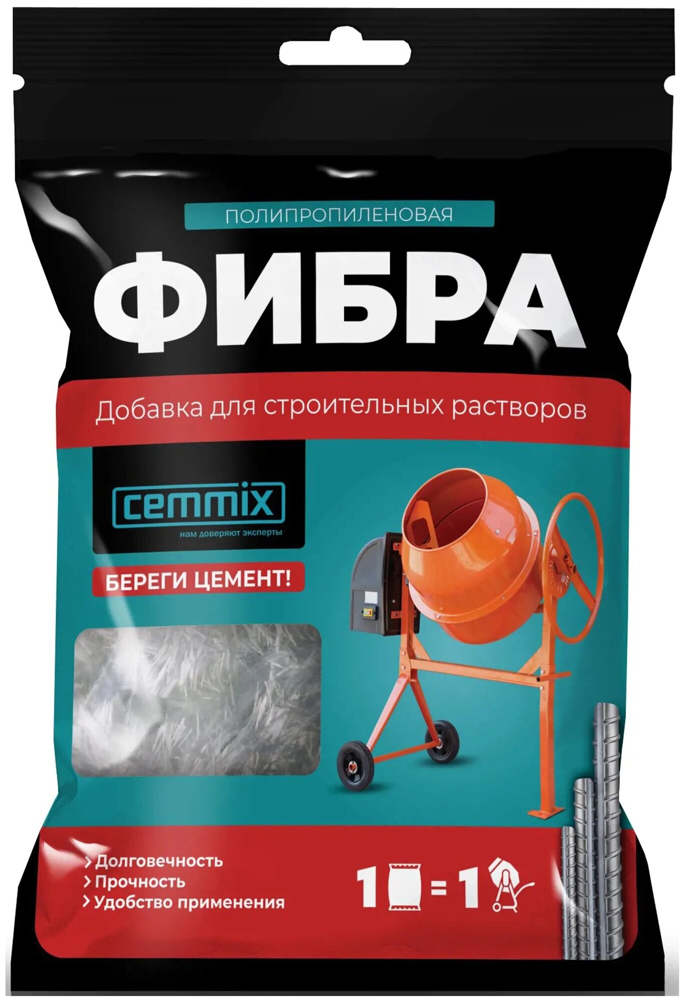 Фибра полипропиленовая Cemmix - фото №4