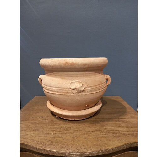 Горшок цветочный ручной работы, дизайнерский, марокканская глина, 7 литров