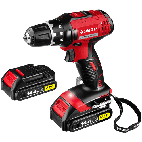 Аккумуляторная дрель-шуруповерт ЗУБР ДА-144-2-Ли КНМ2 691700₽