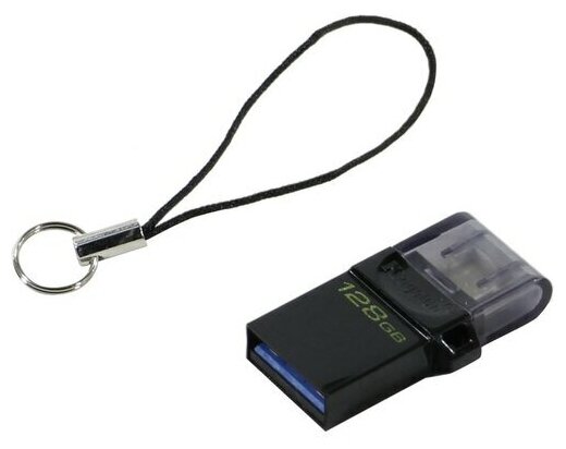 Флешка USB KINGSTON DataTraveler microDuo 3 G2 32ГБ, USB3.0, черный [dtduo3g2/32gb] - фото №4