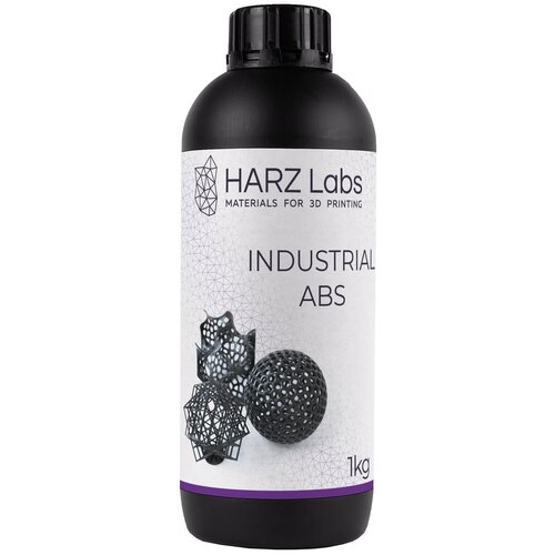 фотополимер labs industrial flex натуральный 1 кг Фотополимер HARZ Labs Industrial ABS Чёрный, 1 л